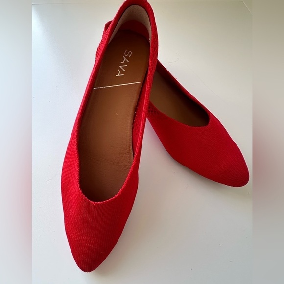 SAVA Red Woven Flats - Picture 10 of 10